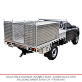 Adjustable Toolbox Rear Ladder Racks (pair)